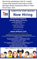 Substitute Staff Wanted